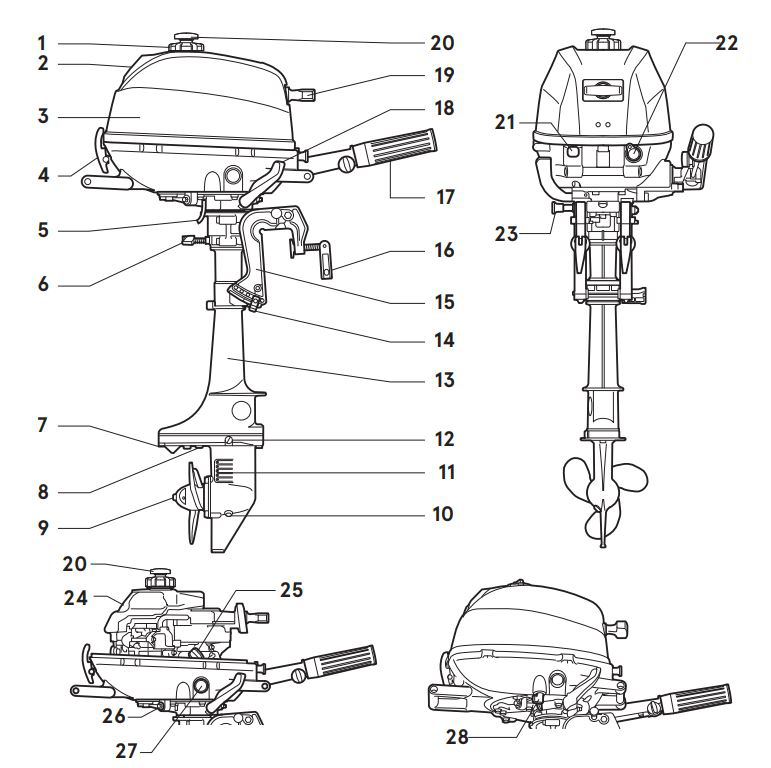 ホンダ二馬力船外機 純正部品